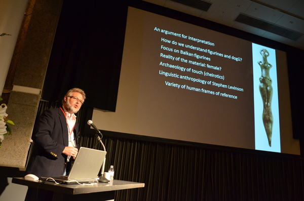 Douglass Bailey giving a lecture