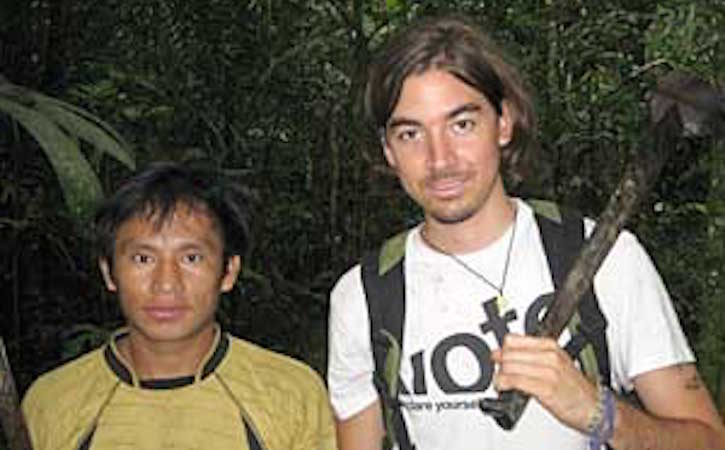 Kelsey (on right) with Machiguengas tribe member