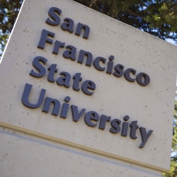 San Francisco State University sign